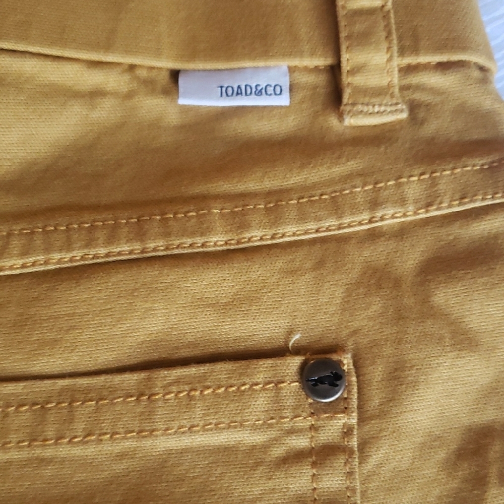 Toad&Co Women's High Waist Yellow Shorts - Picture 7 of 7
